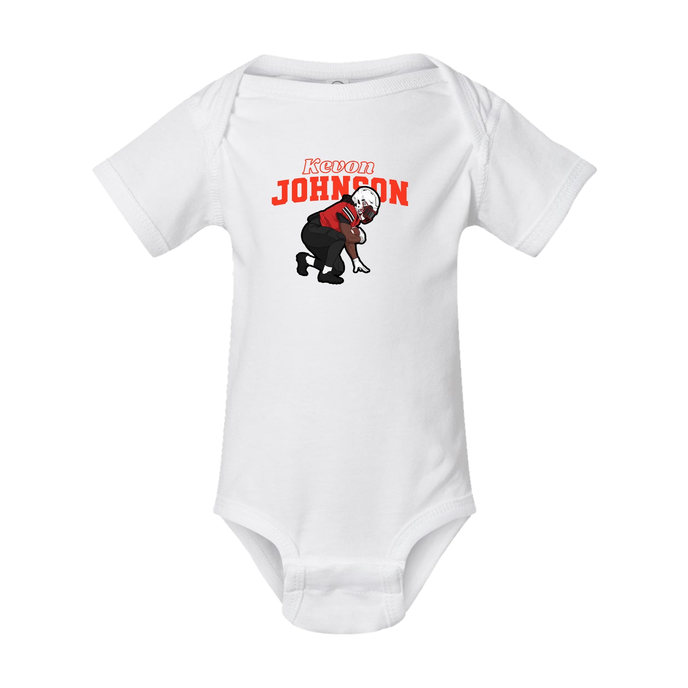 Baby Onesie — Name Arch in White