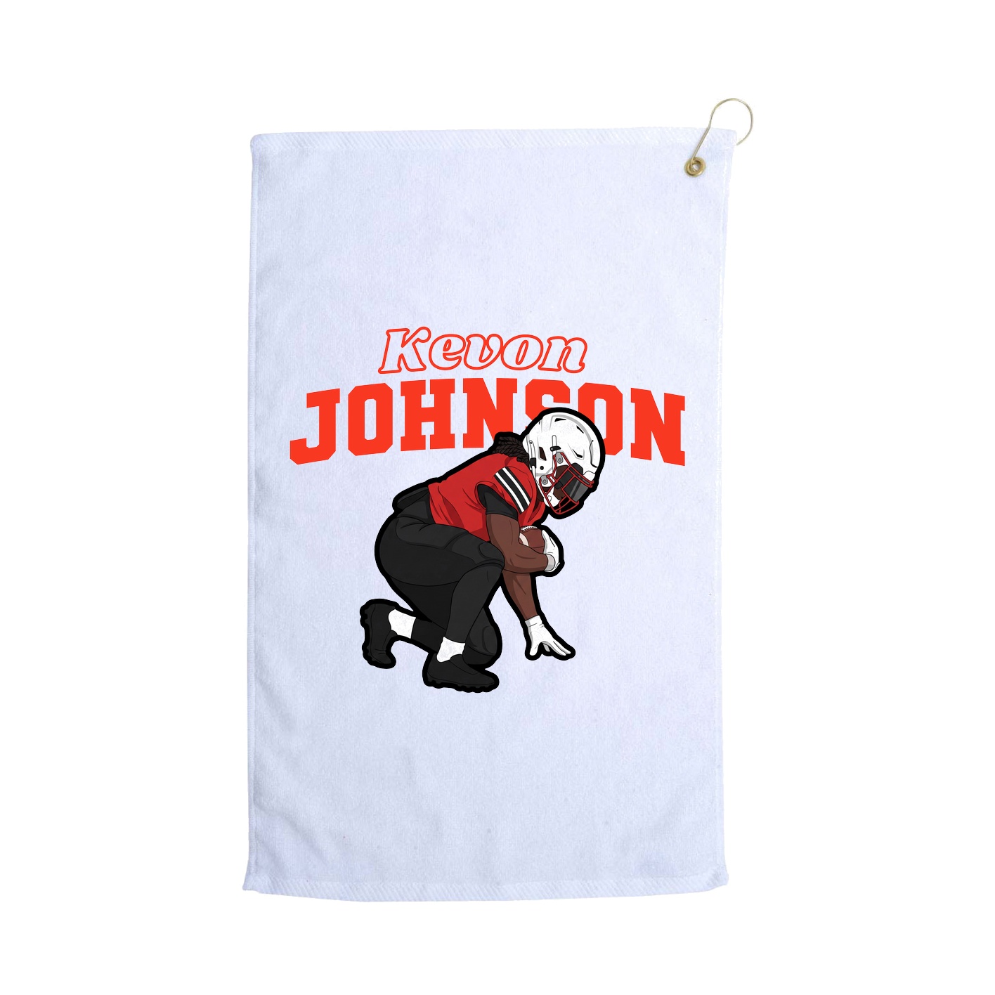 Golf Towel — Name Arch in White