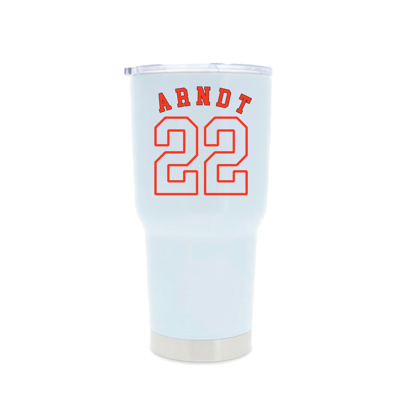 30oz Stainless Steel Tumbler — Shirsey Arch in White