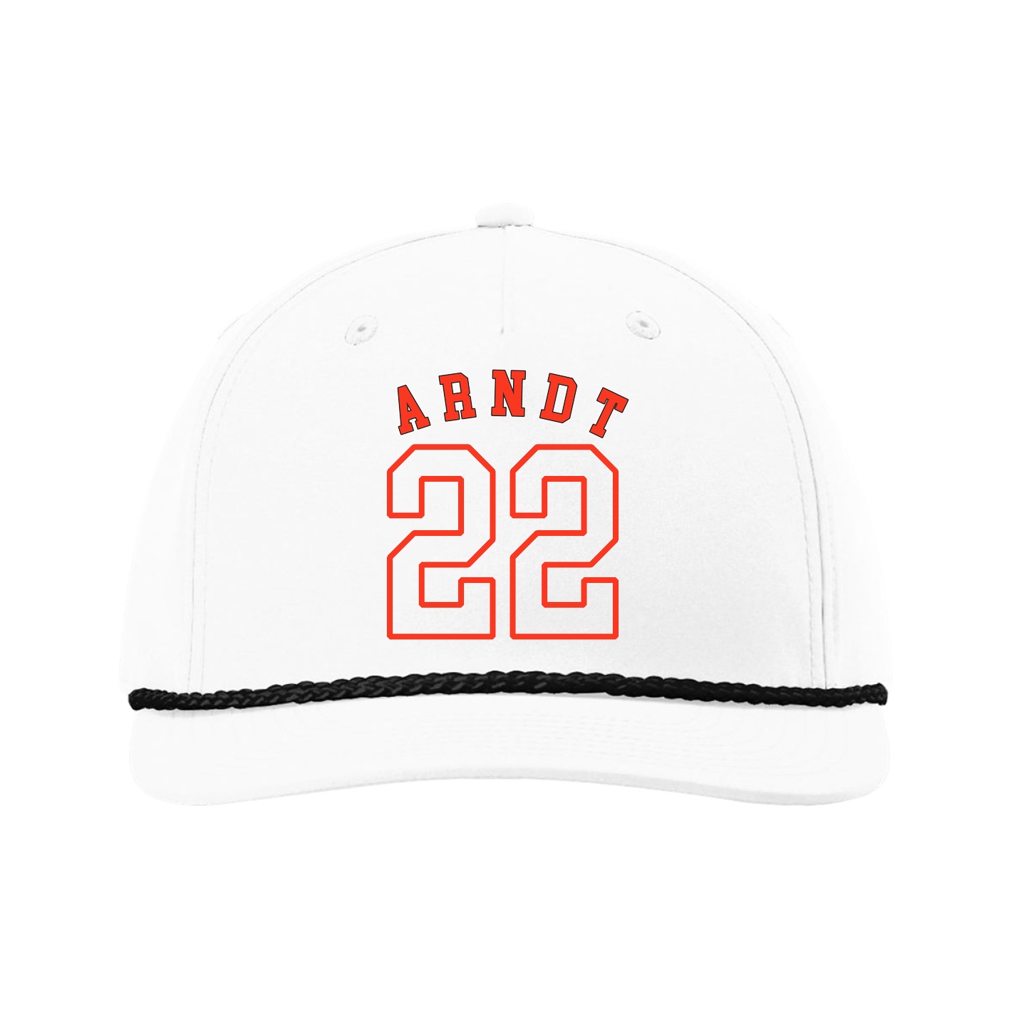 Five-Panel Classic Rope Cap — Shirsey Arch in White
