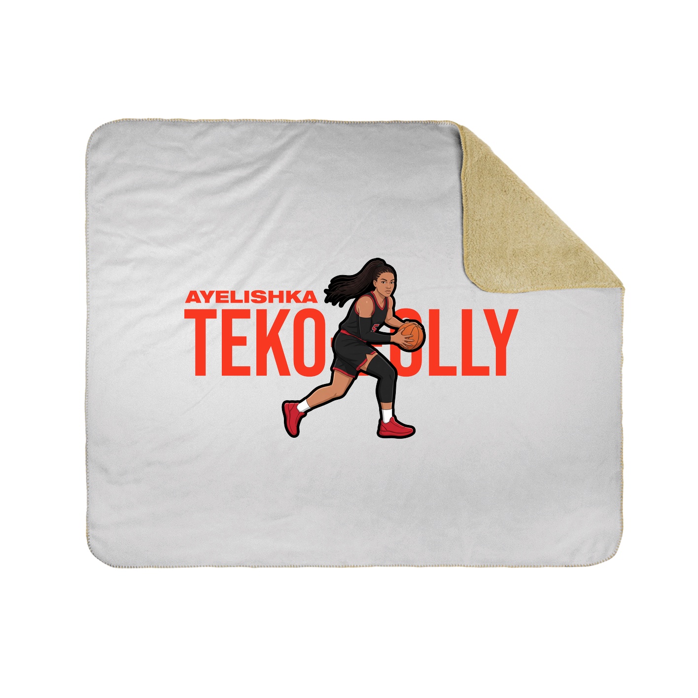 Throw Blanket — Player Name in White