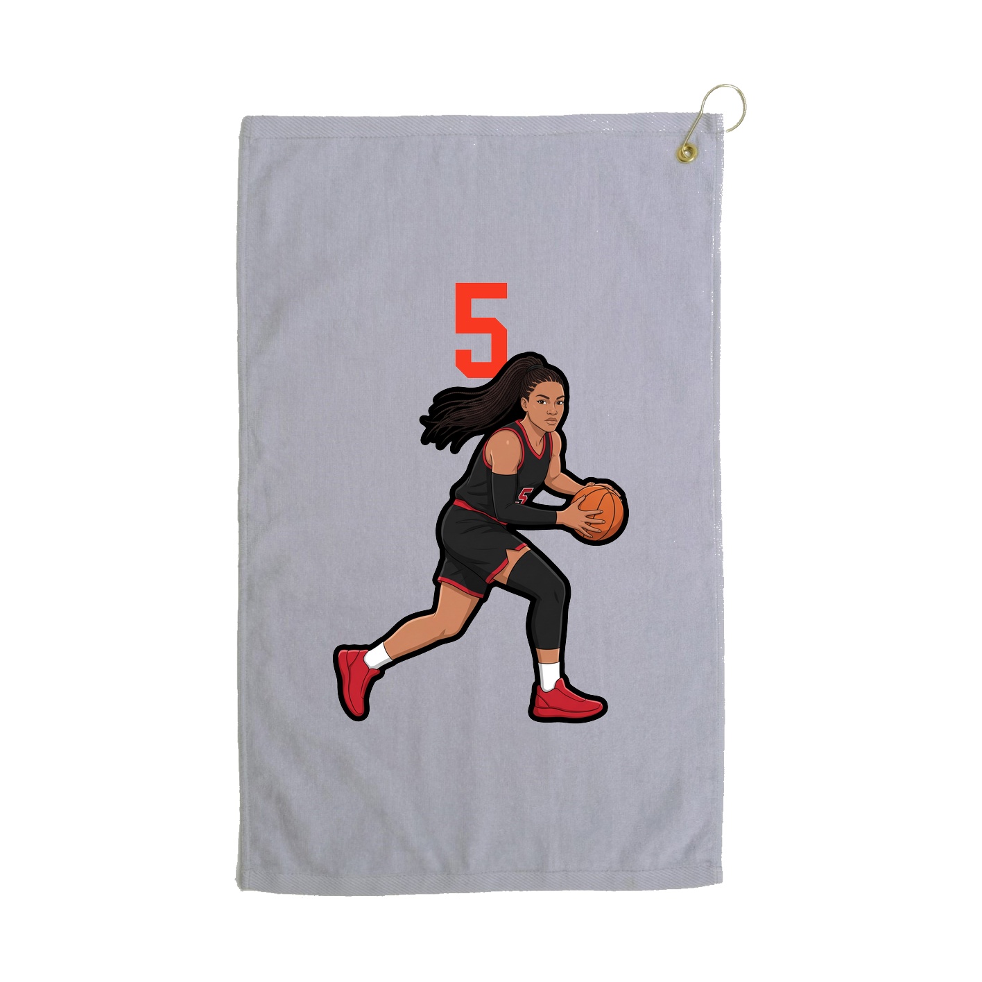 Golf Towel — Number Top in Grey