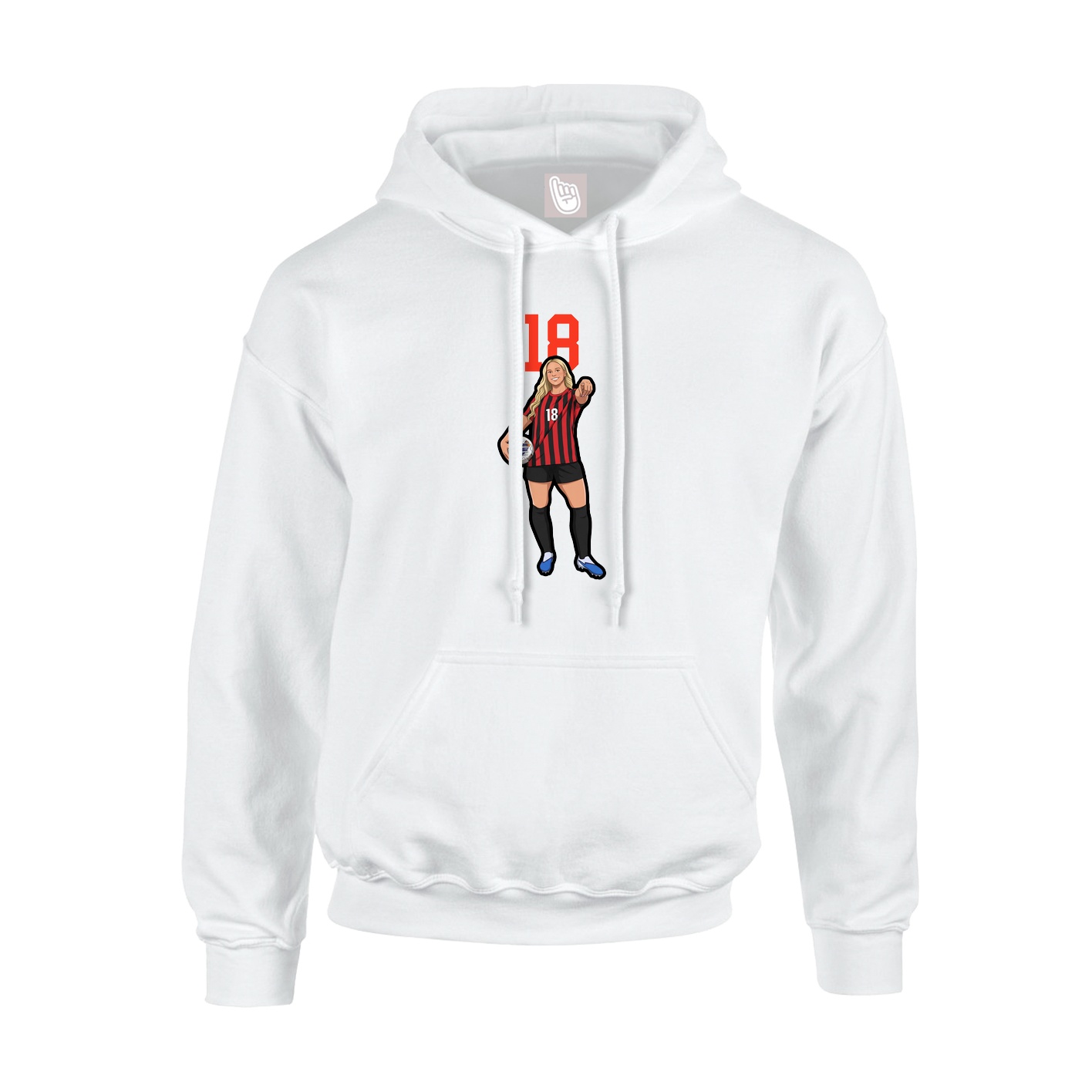 Hoodie — Number Top in White