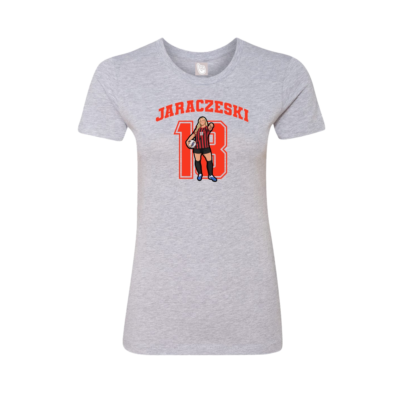 Fitted Women's Tee — Number in Grey