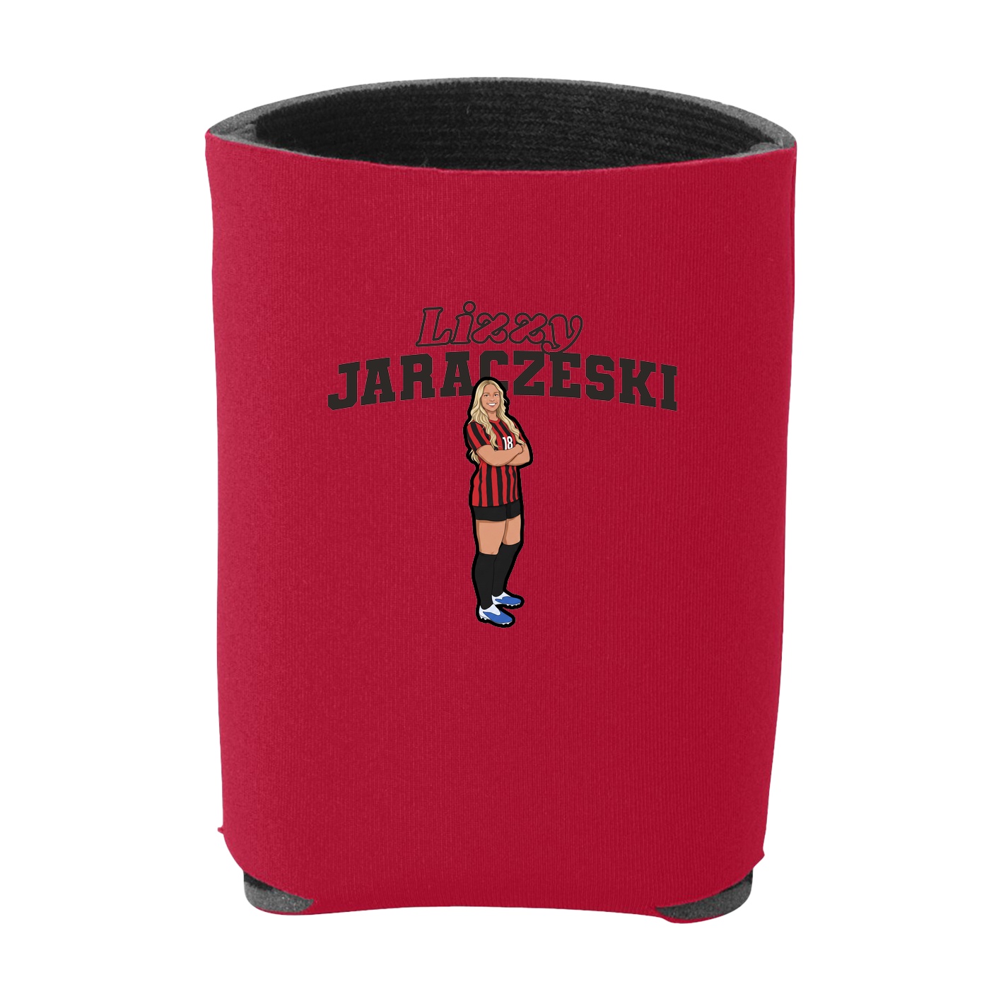 Can Holder — Name Arch in Red