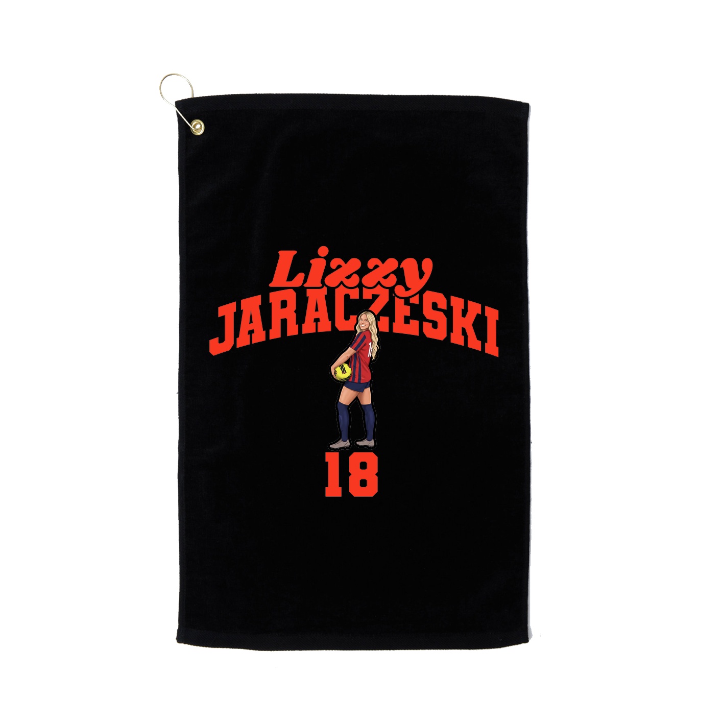 Golf Towel — Signature Arch in Black