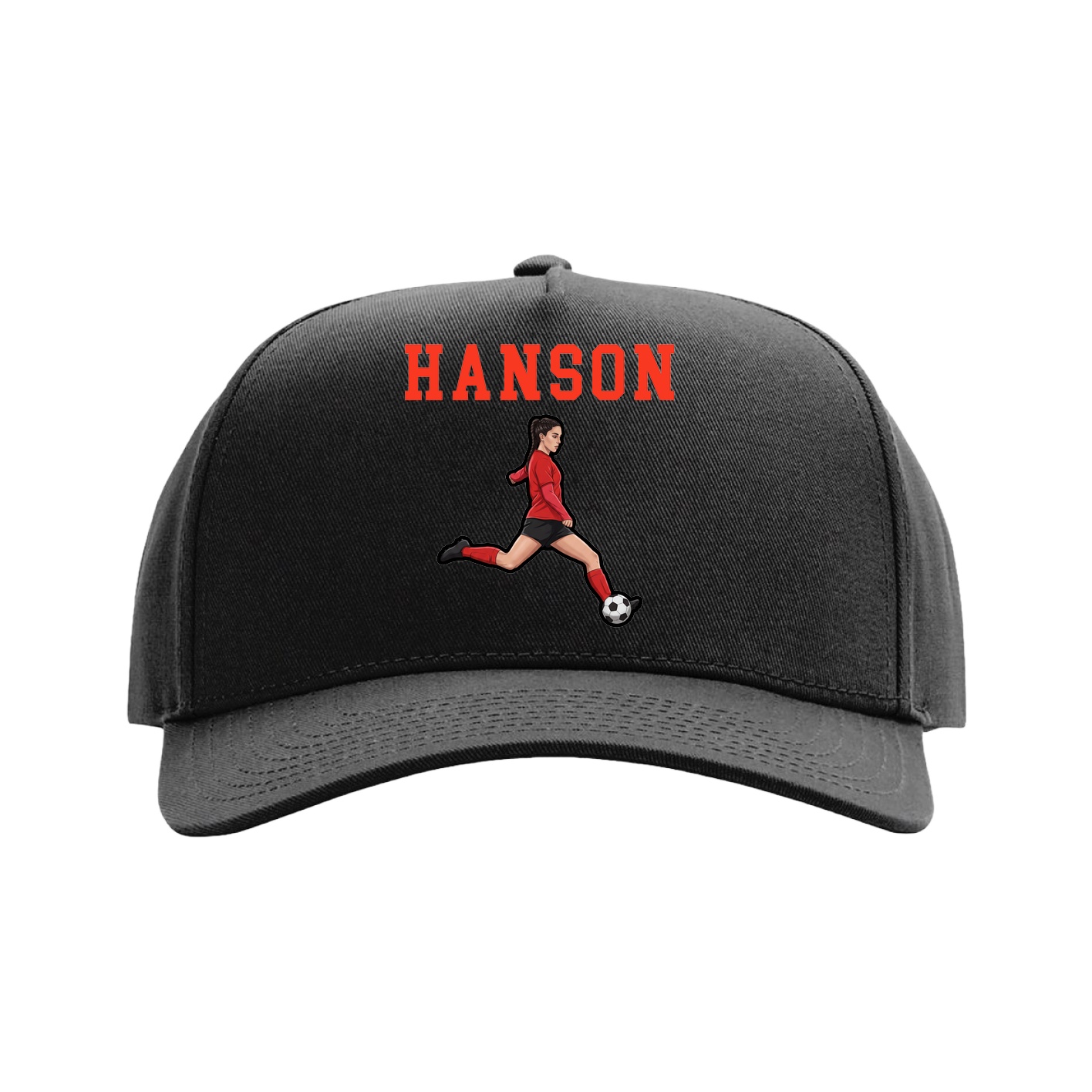 Full Fabric Five-Panel Champ Cap — Shirsey in Black