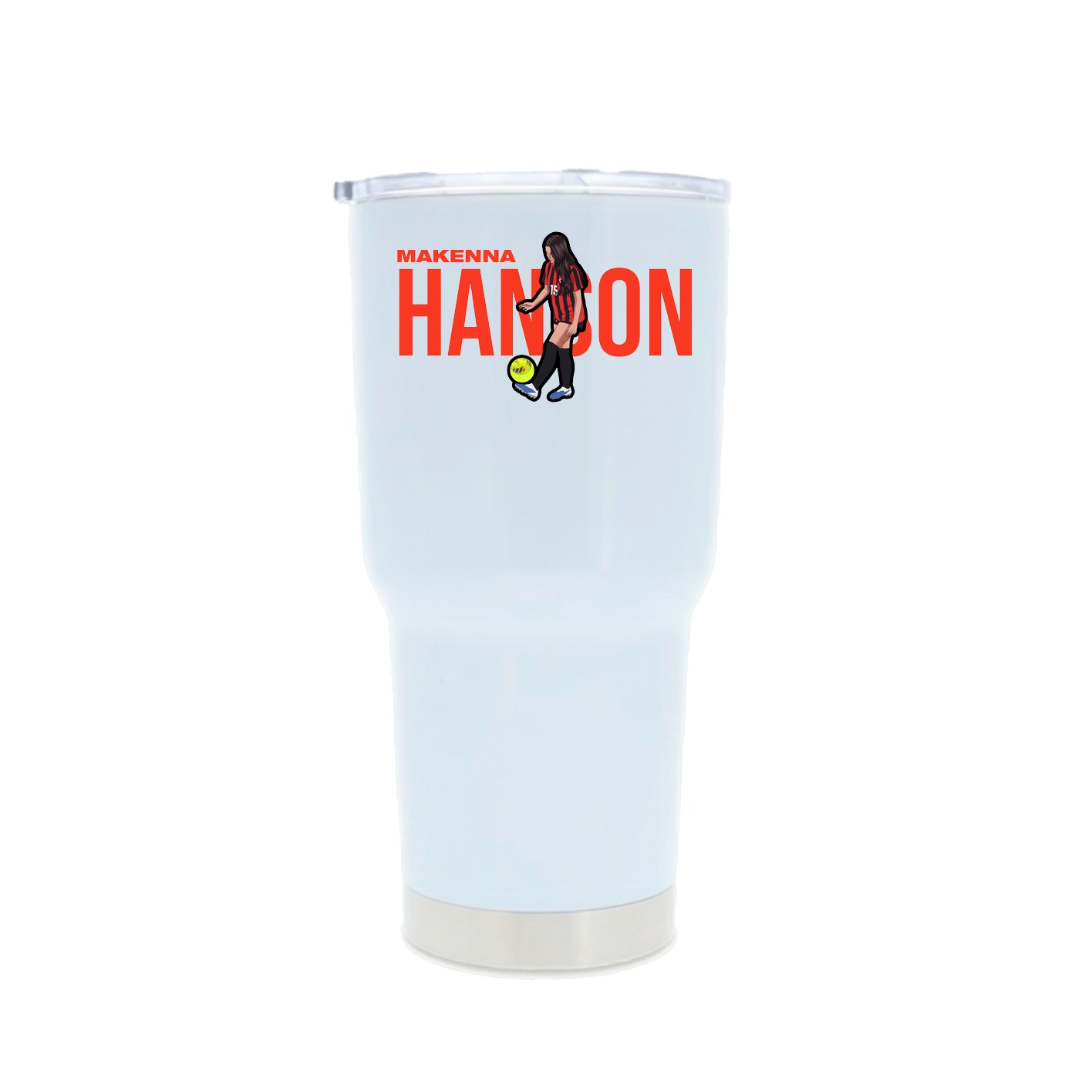 30oz Stainless Steel Tumbler — Player Name in White