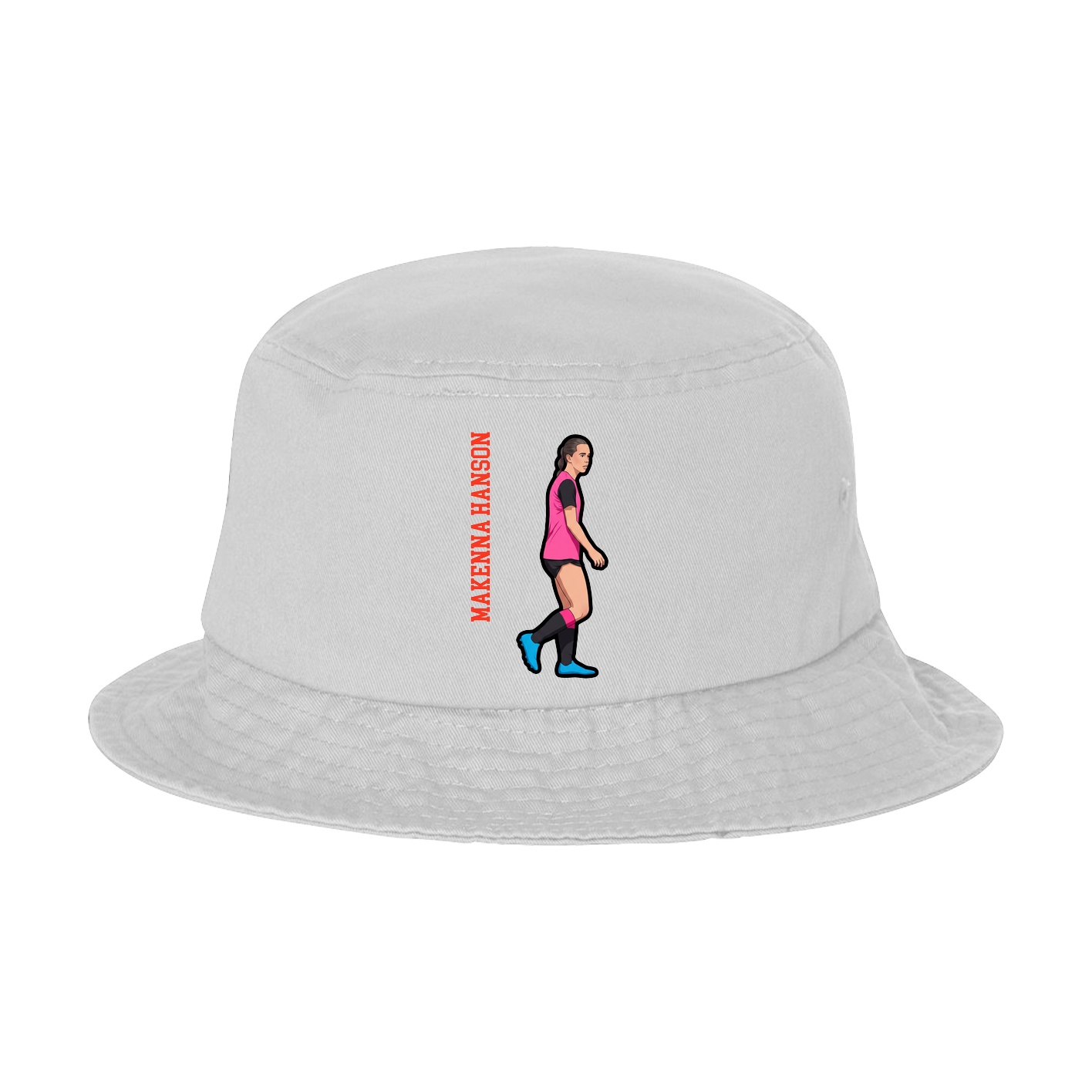 Bucket Cap — Name Vertical in White