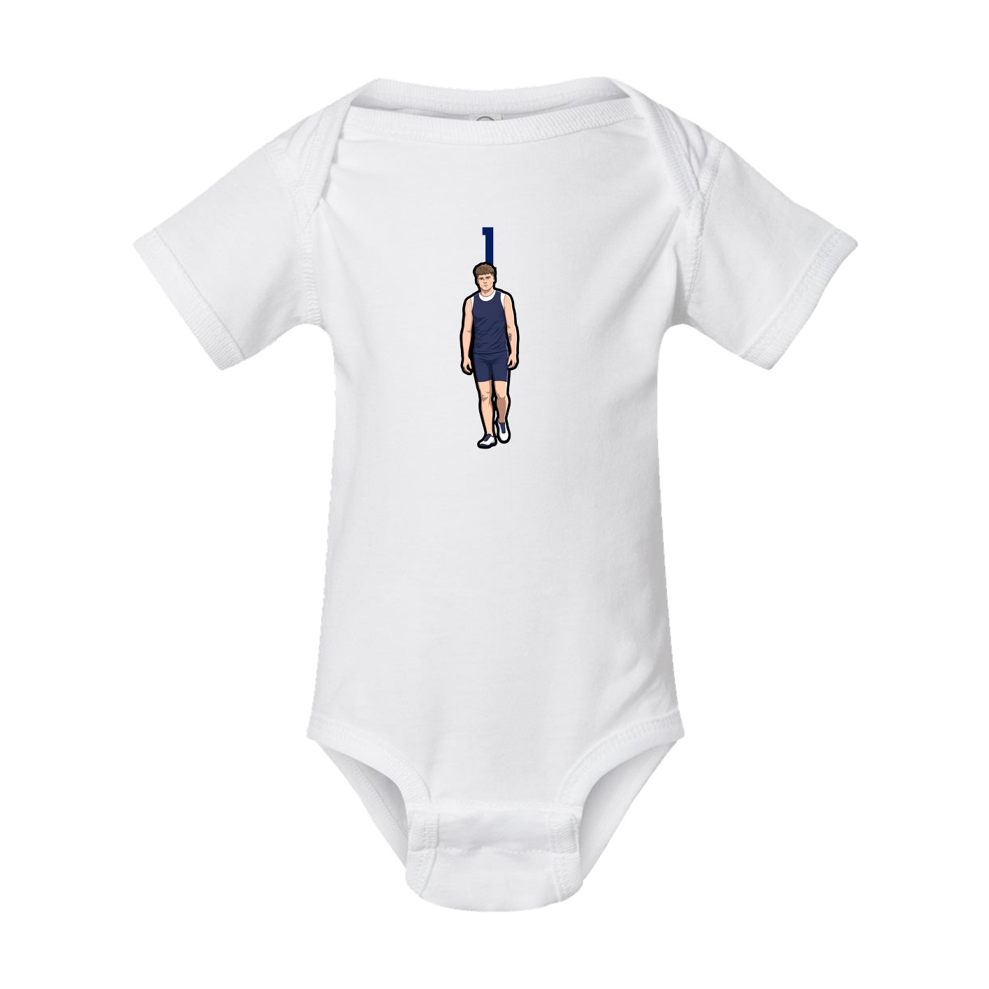 Baby Onesie — Number Top in White