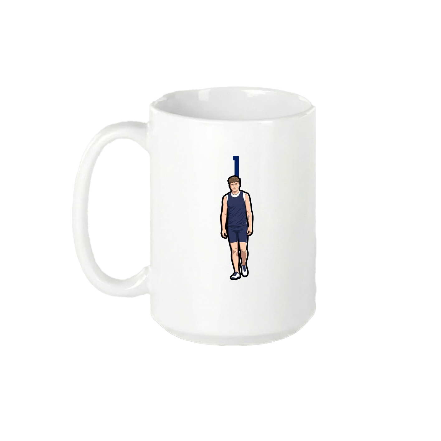 15oz Coffee Mug — Number Top in White