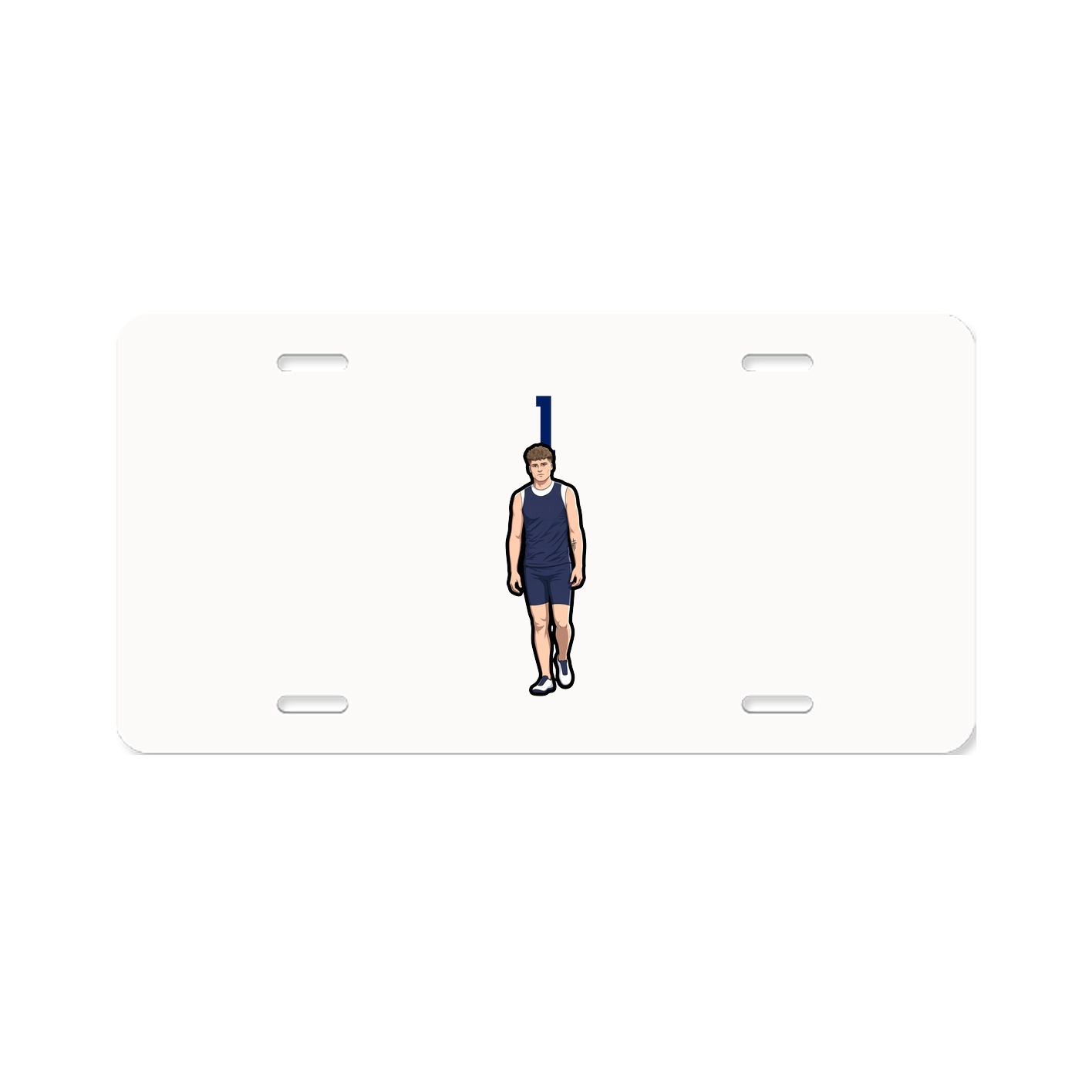License Plate — Number Top in Classic