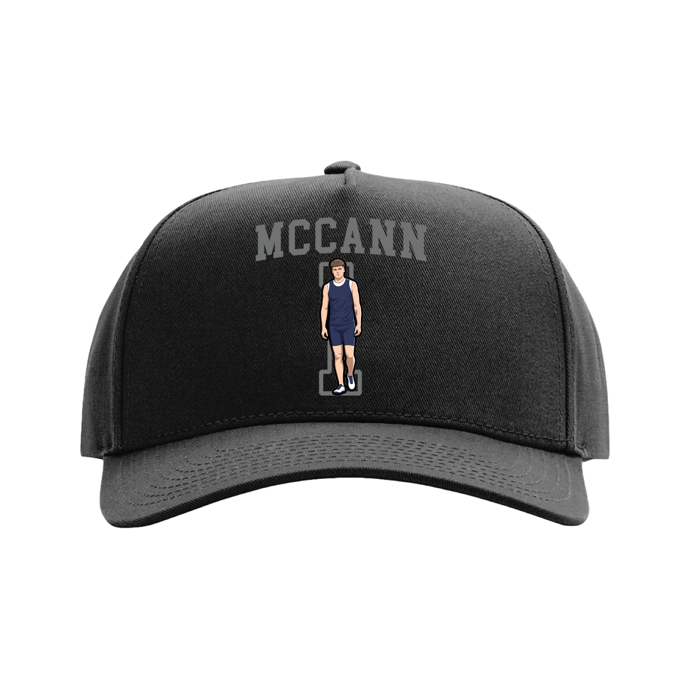 Full Fabric Five-Panel Champ Cap — Shirsey in Black