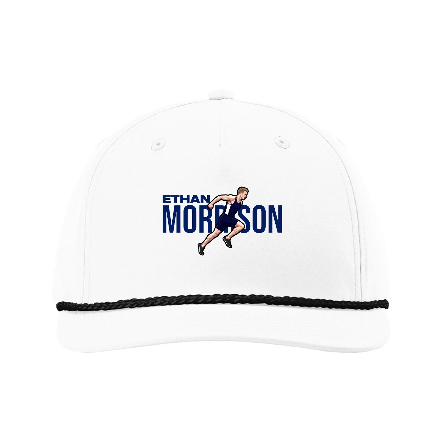 Five-Panel Classic Rope Cap — Player Name in White