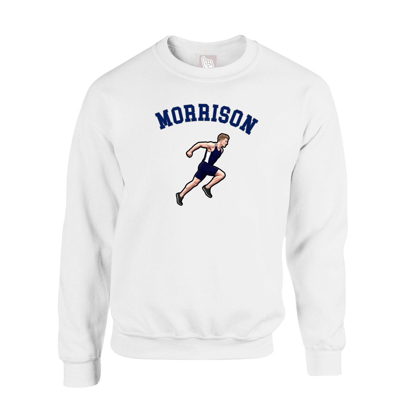 Fleece Crew — Shirsey Arch in White