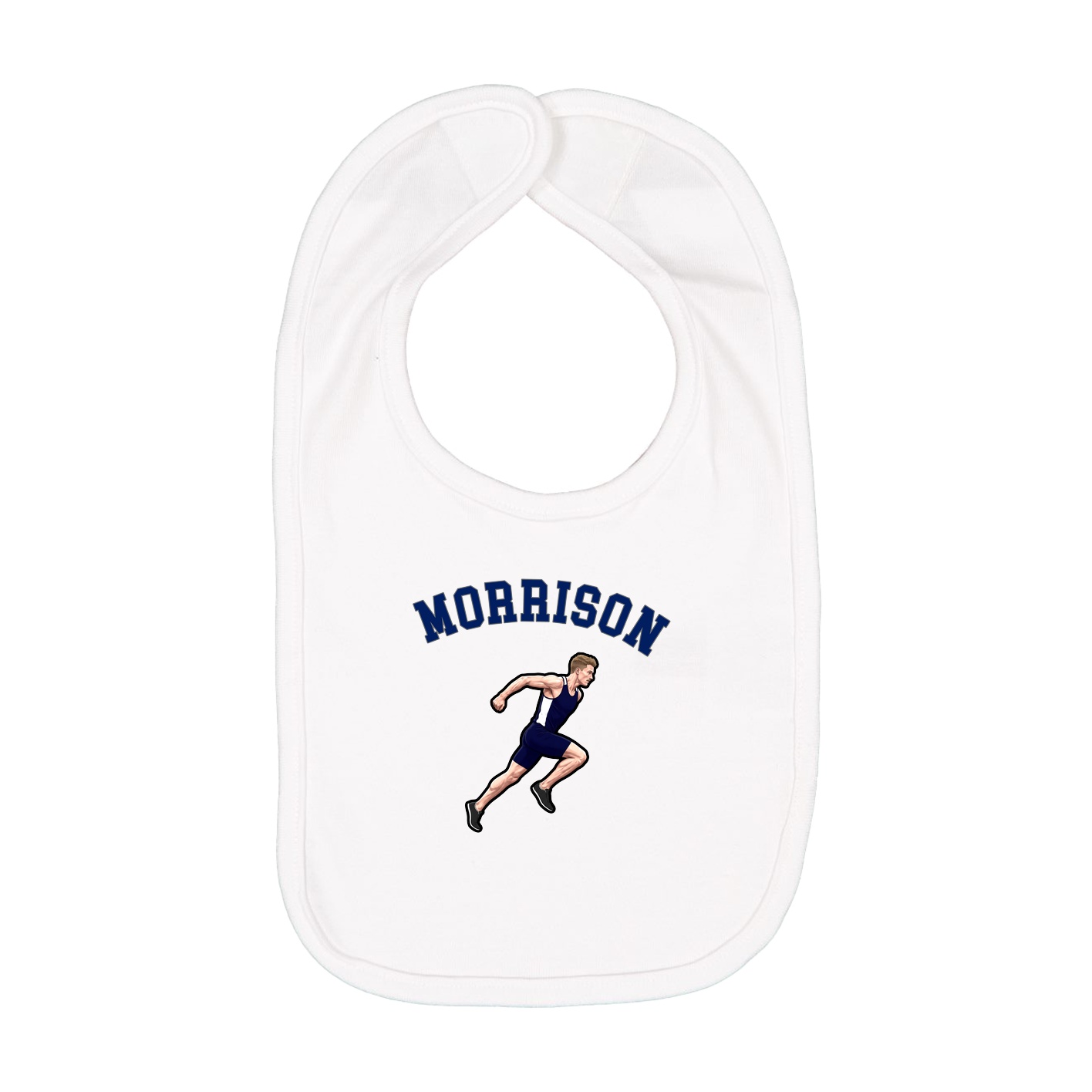 Infant Bib — Shirsey Arch in White