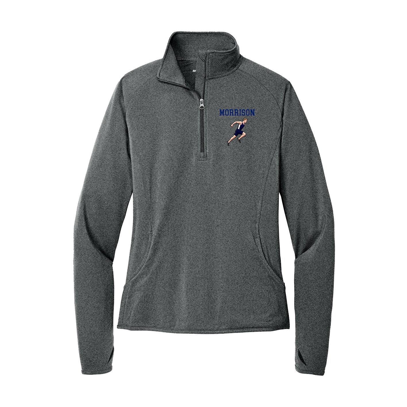 Women's Q-Zip Pullover — Shirsey in Grey