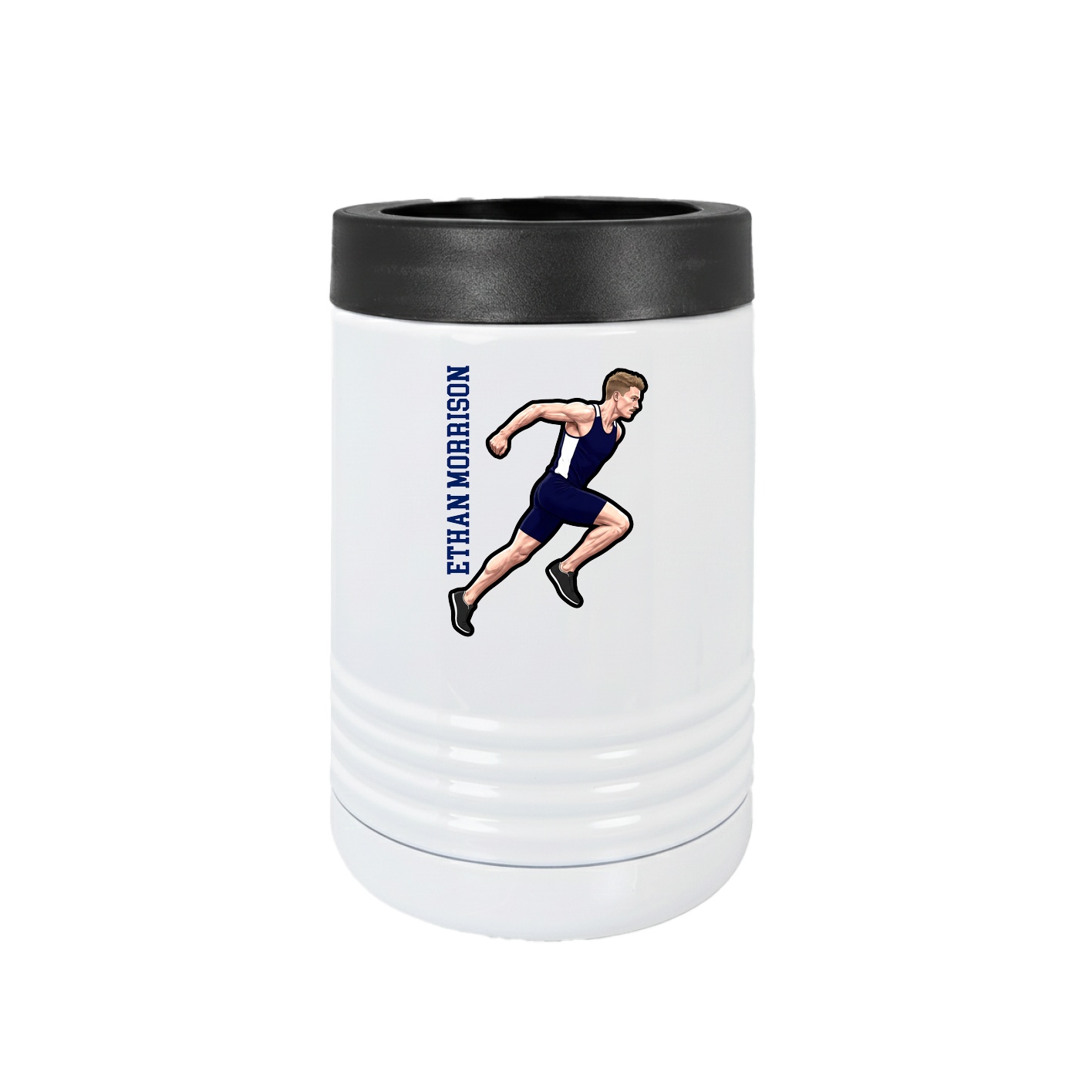 Beverage Holder — Name Vertical in White