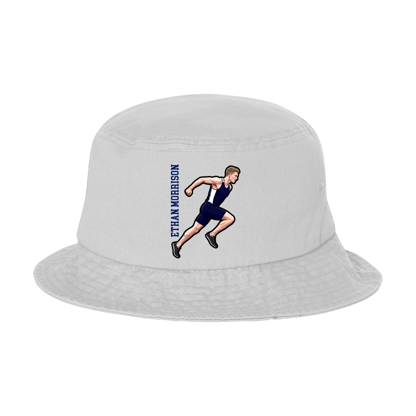 Bucket Cap — Name Vertical in White