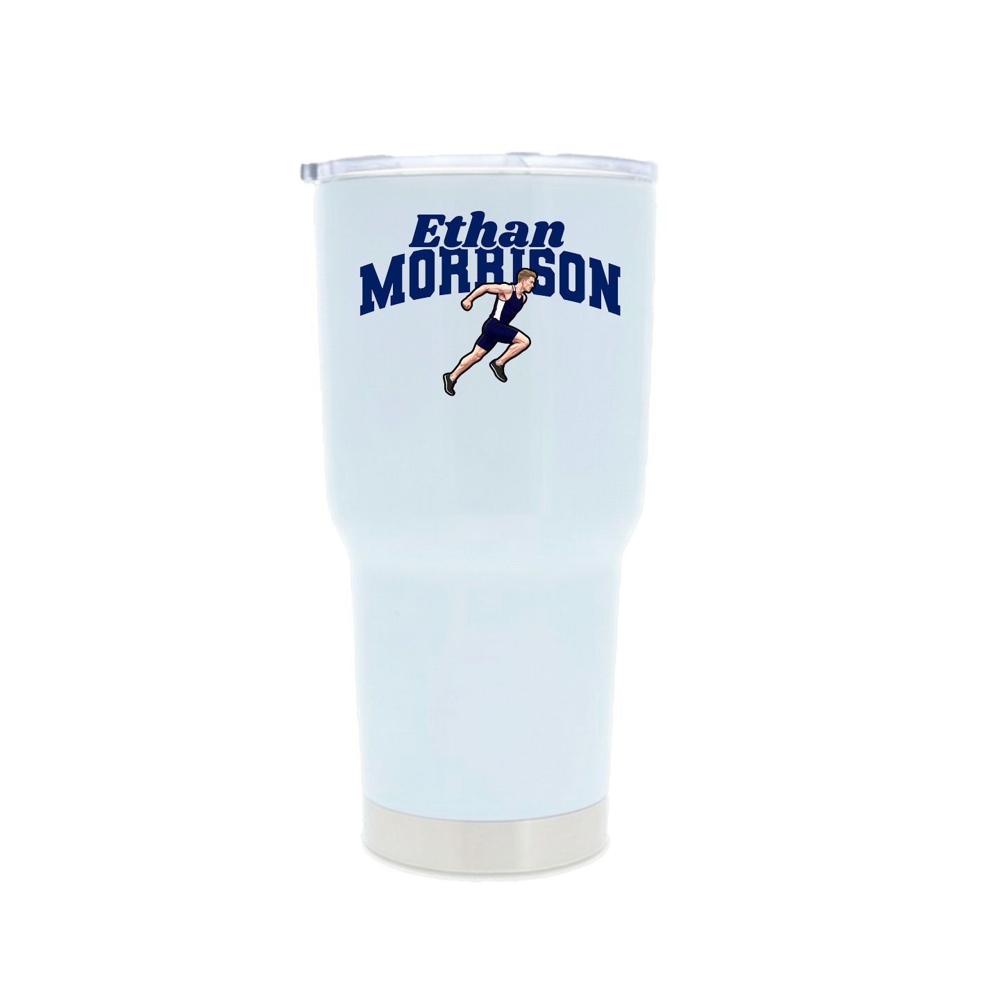 30oz Stainless Steel Tumbler — Signature Arch in White