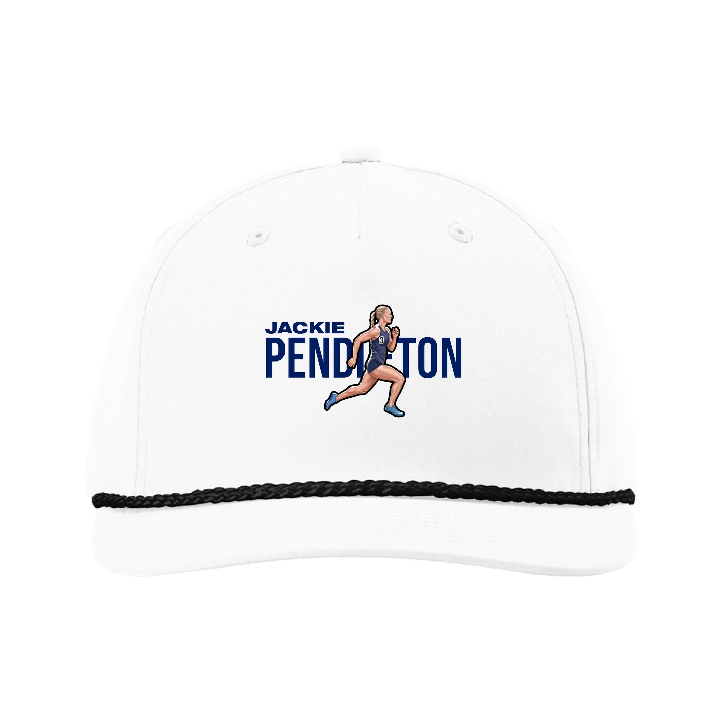 Five-Panel Classic Rope Cap — Player Name in White
