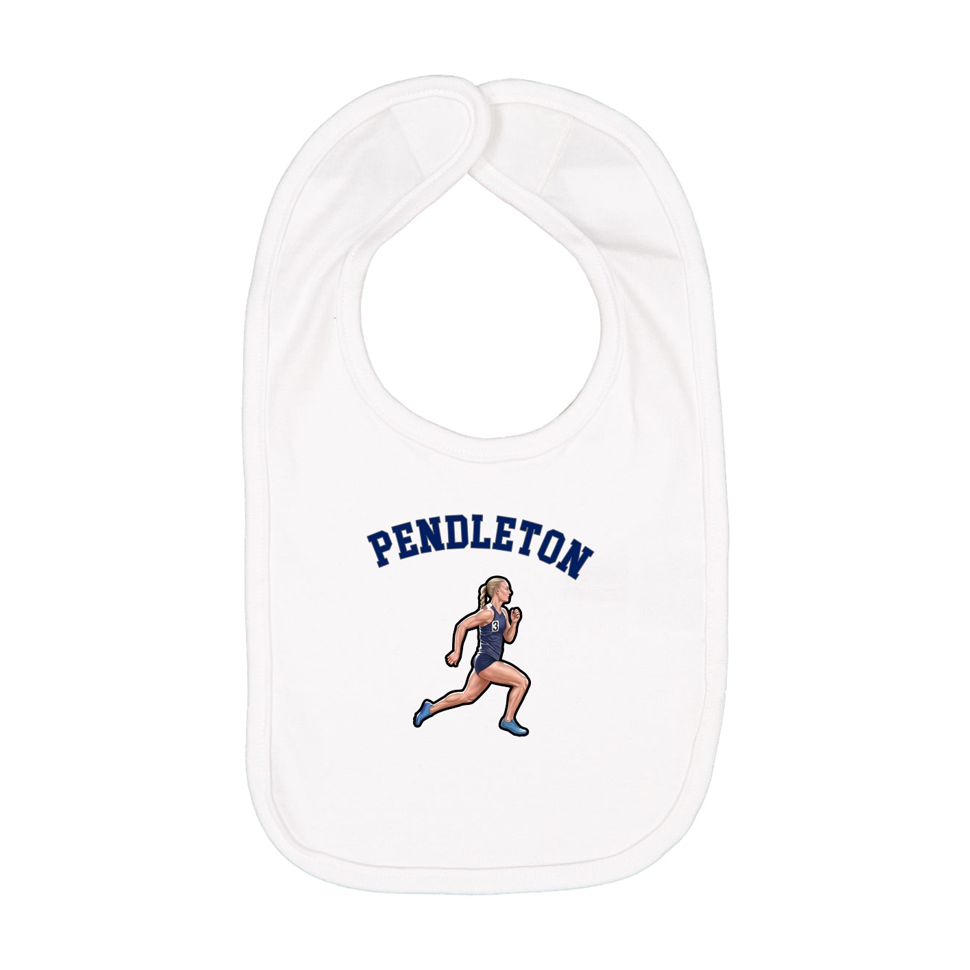 Infant Bib — Shirsey Arch in White