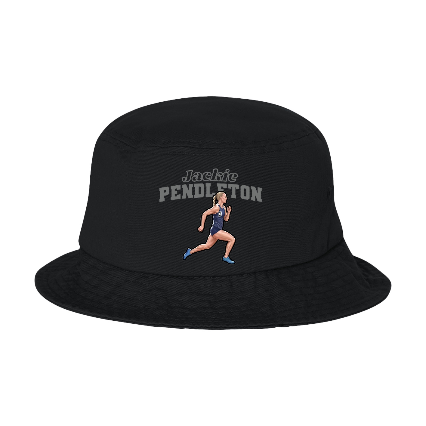 Bucket Cap — Name Arch in Black