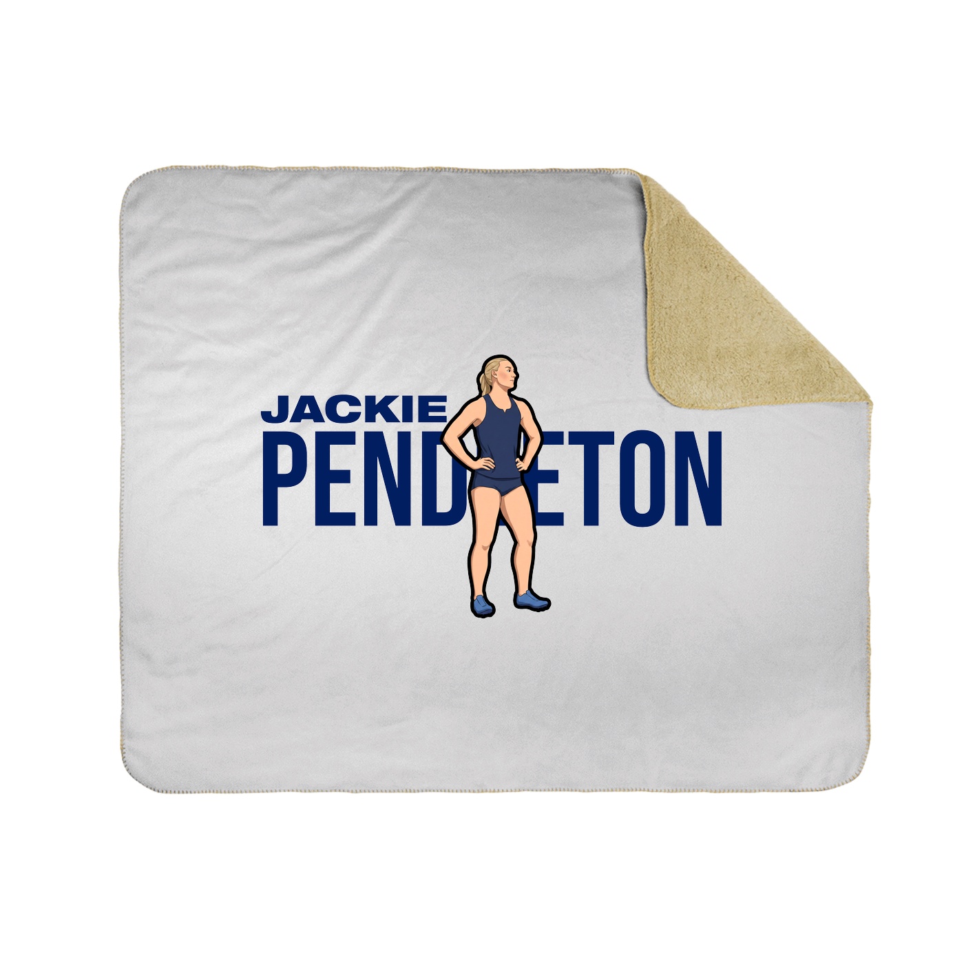 Throw Blanket — Player Name in White
