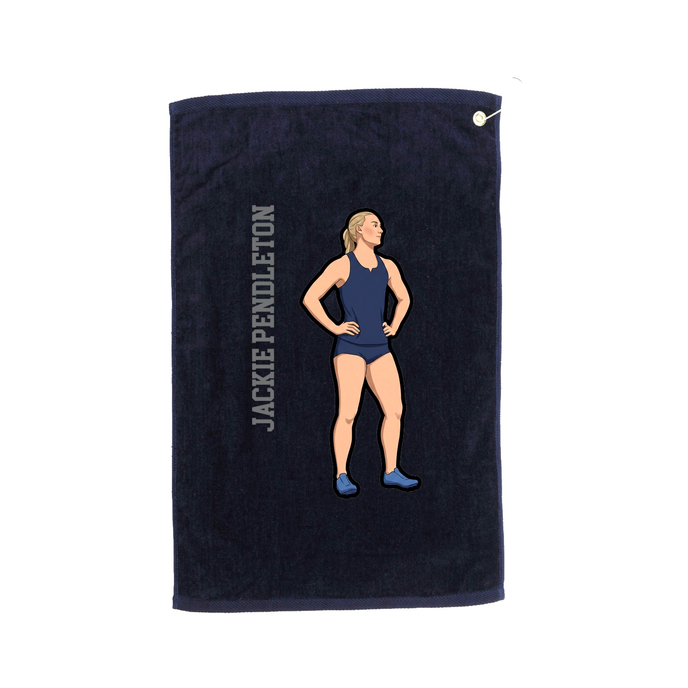 Golf Towel — Name Vertical in Navy