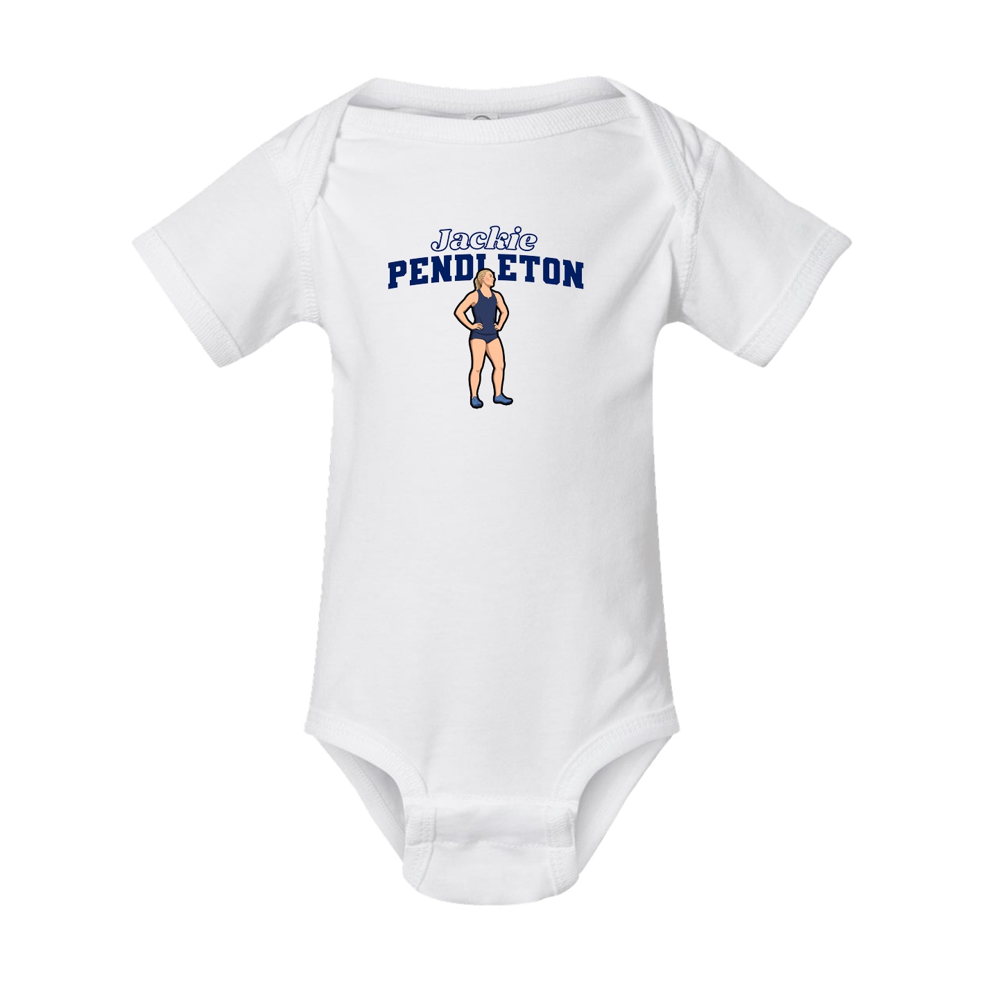 Baby Onesie — Name Arch in White