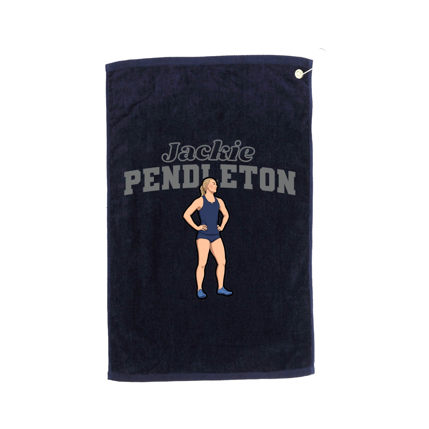 Golf Towel — Name Arch in Navy