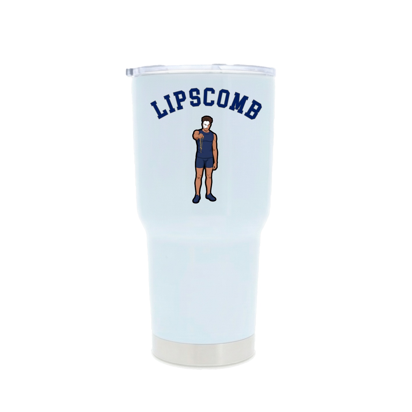30oz Stainless Steel Tumbler — Shirsey Arch in White
