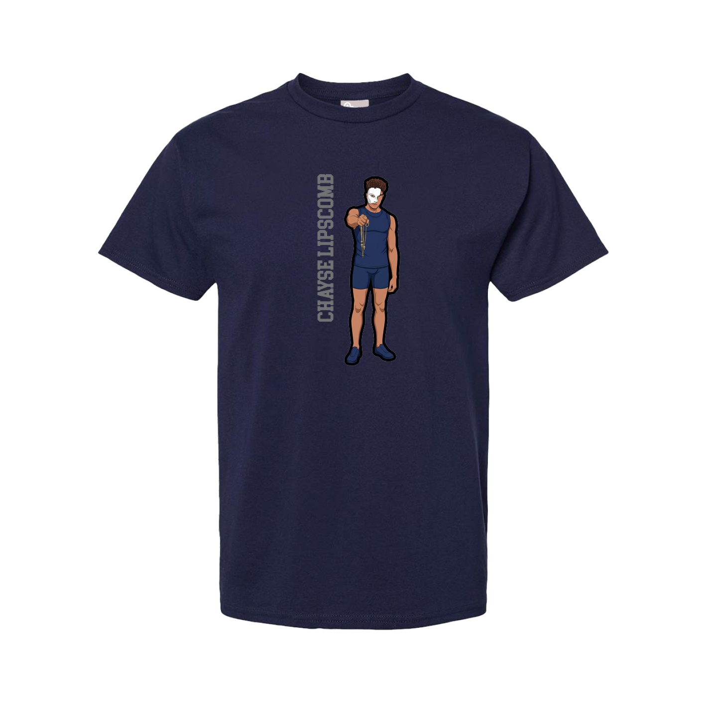 Tee — Name Vertical in Navy