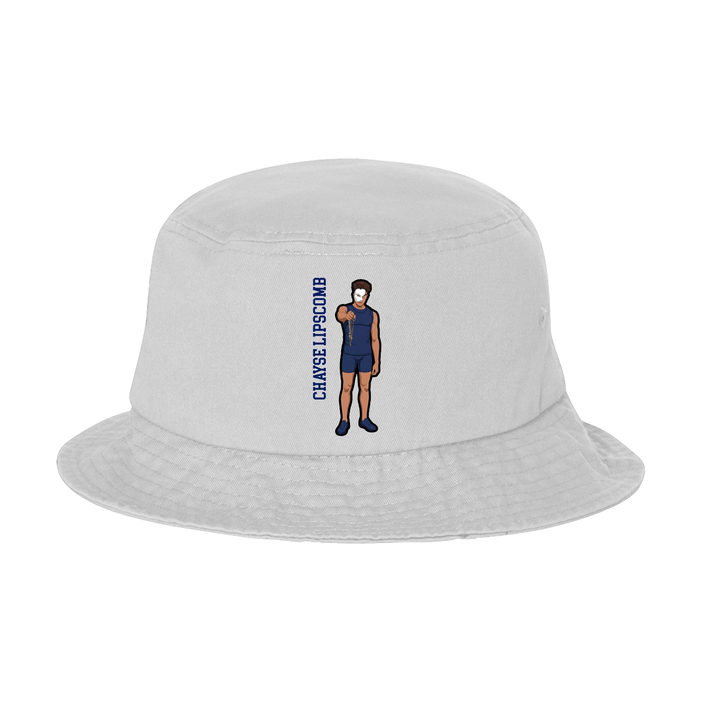 Bucket Cap — Name Vertical in White