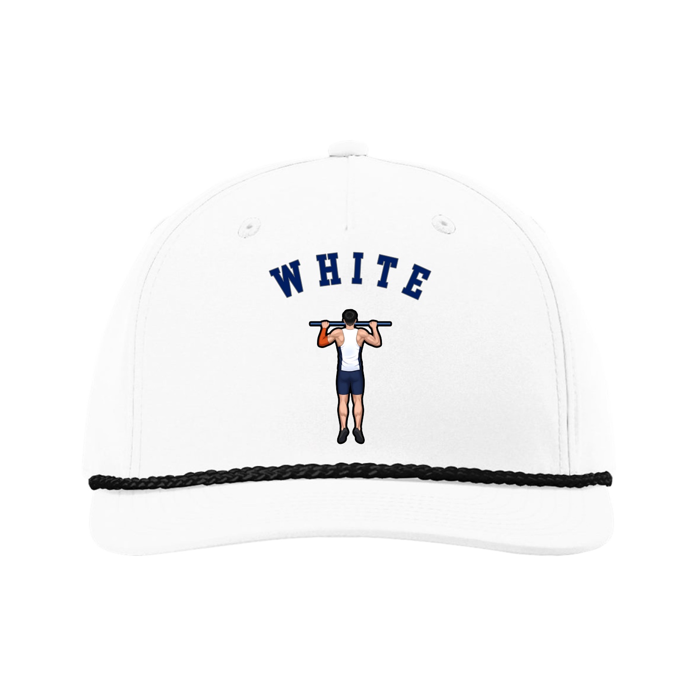 Five-Panel Classic Rope Cap — Shirsey Arch in White