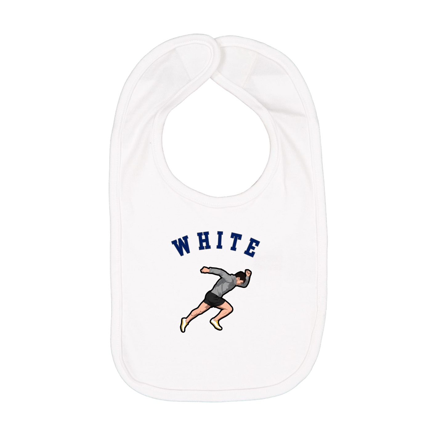 Infant Bib — Shirsey Arch in White