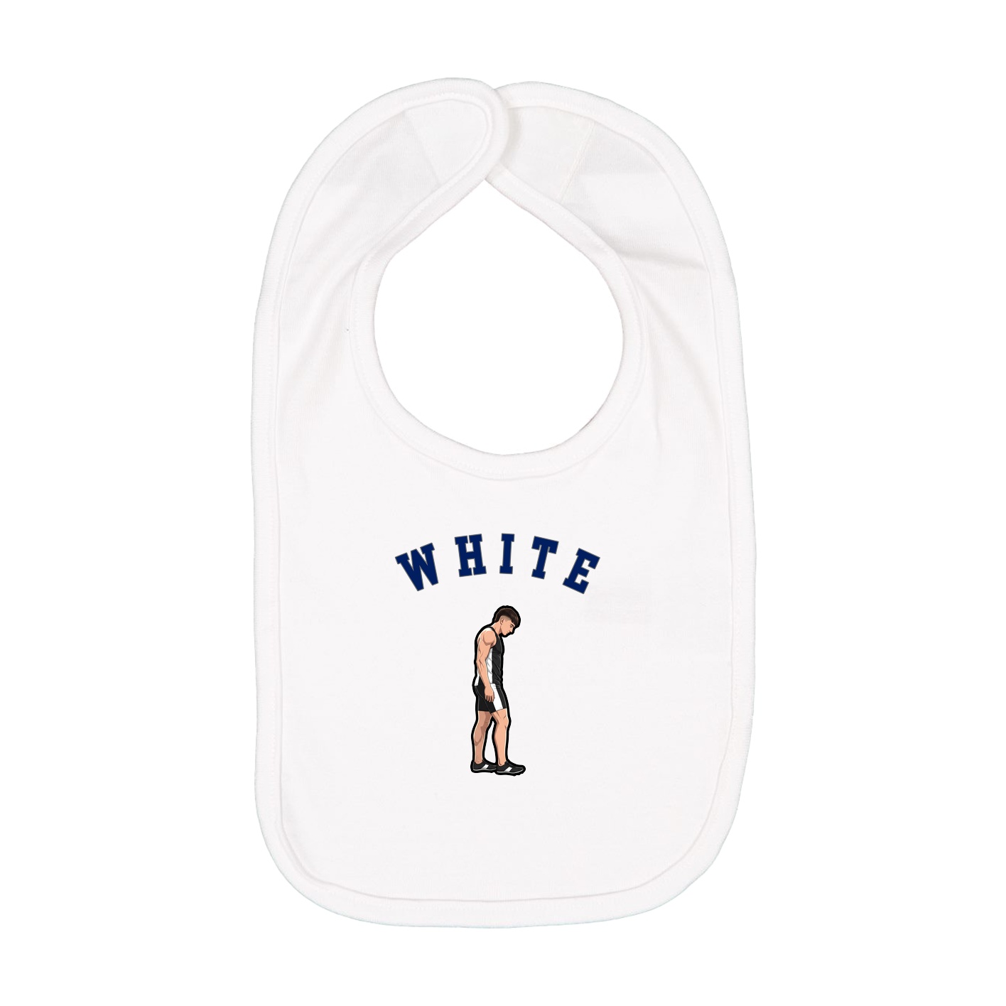 Infant Bib — Shirsey Arch in White