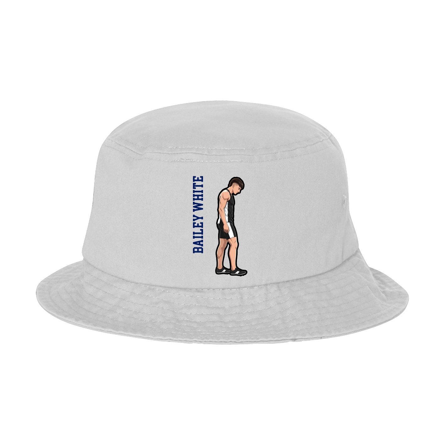 Bucket Cap — Name Vertical in White