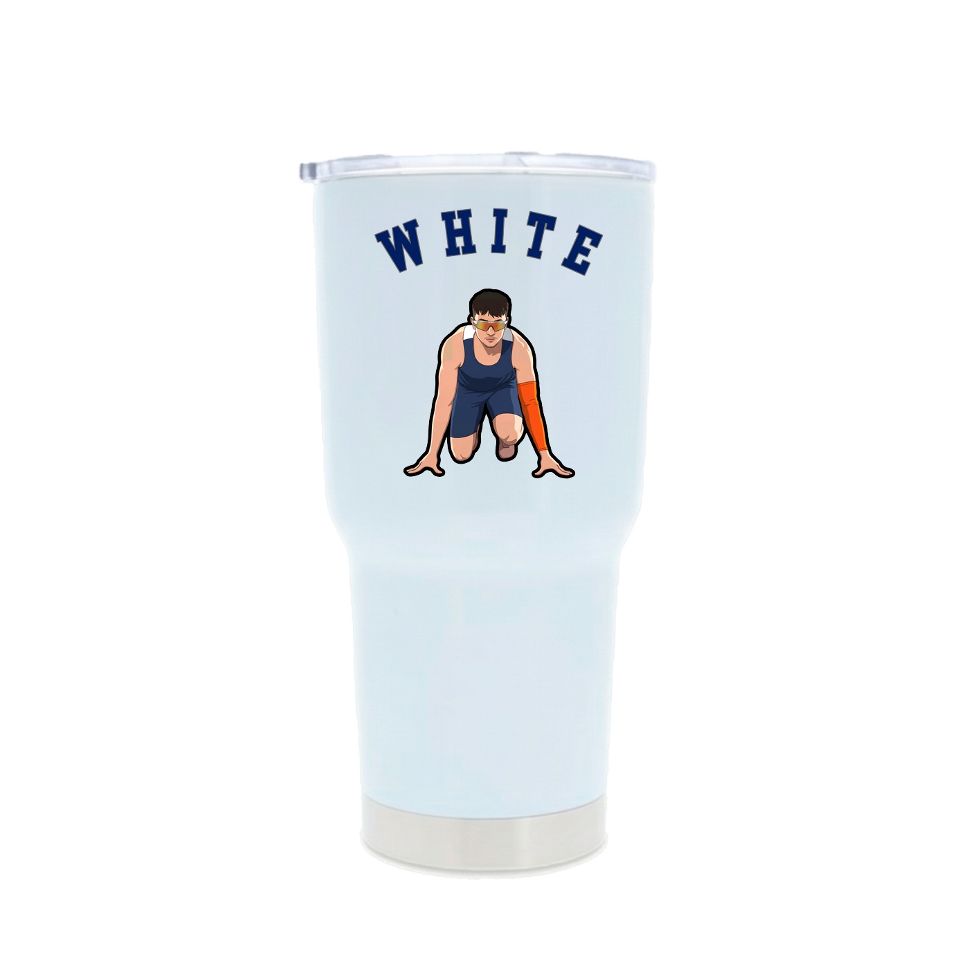 30oz Stainless Steel Tumbler — Shirsey Arch in White