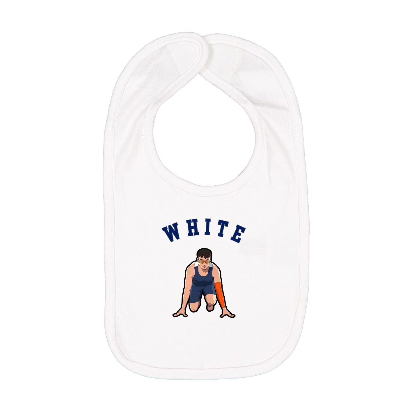 Infant Bib — Shirsey Arch in White