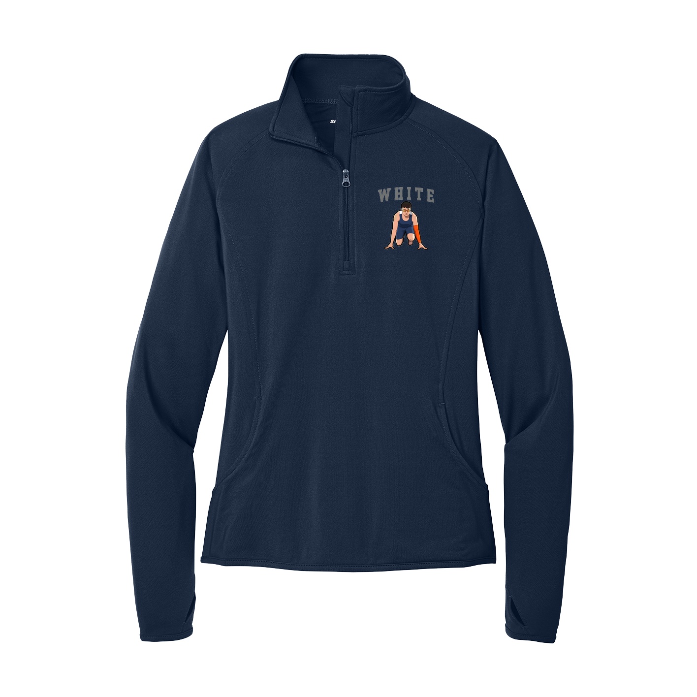 Women's Q-Zip Pullover — Shirsey in Navy
