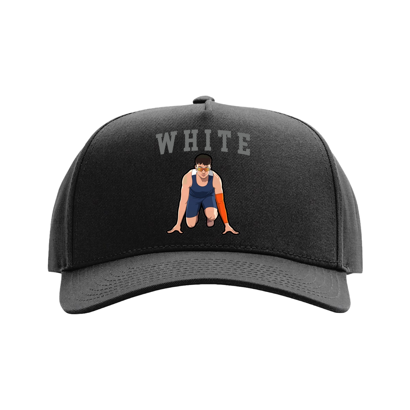 Full Fabric Five-Panel Champ Cap — Shirsey in Black