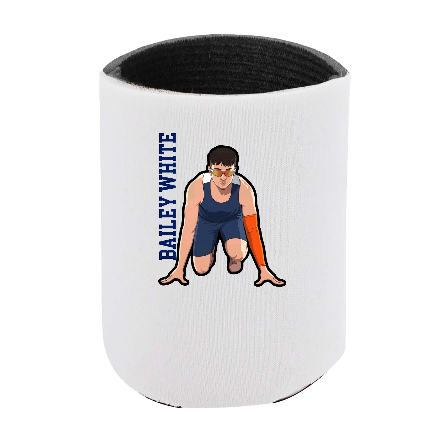 Can Holder — Name Vertical in White