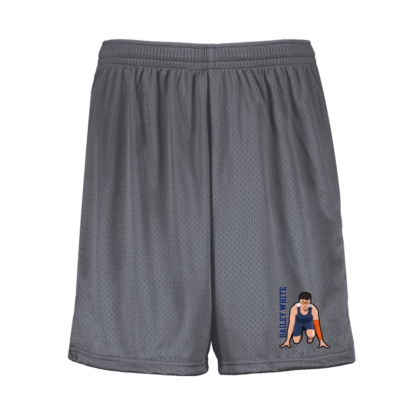 Shorts — Name Vertical in Grey