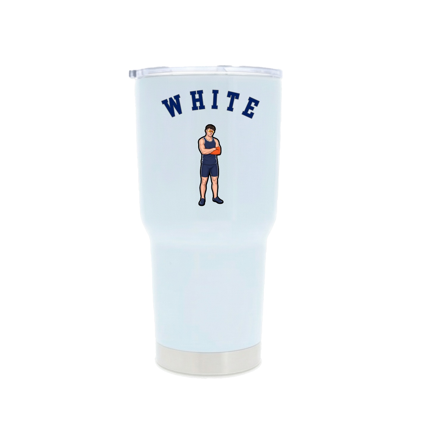 30oz Stainless Steel Tumbler — Shirsey Arch in White