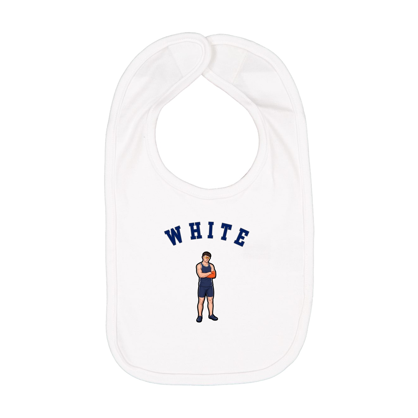 Infant Bib — Shirsey Arch in White