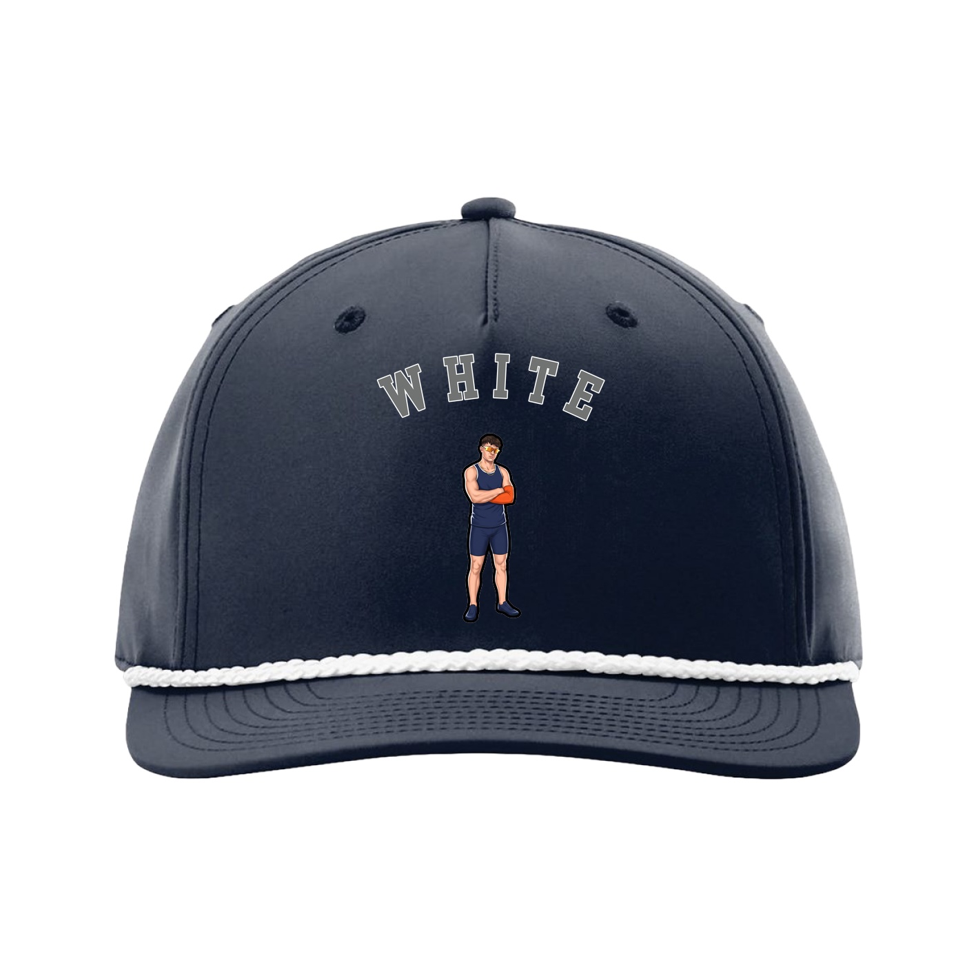 Five-Panel Classic Rope Cap — Shirsey Arch in Navy