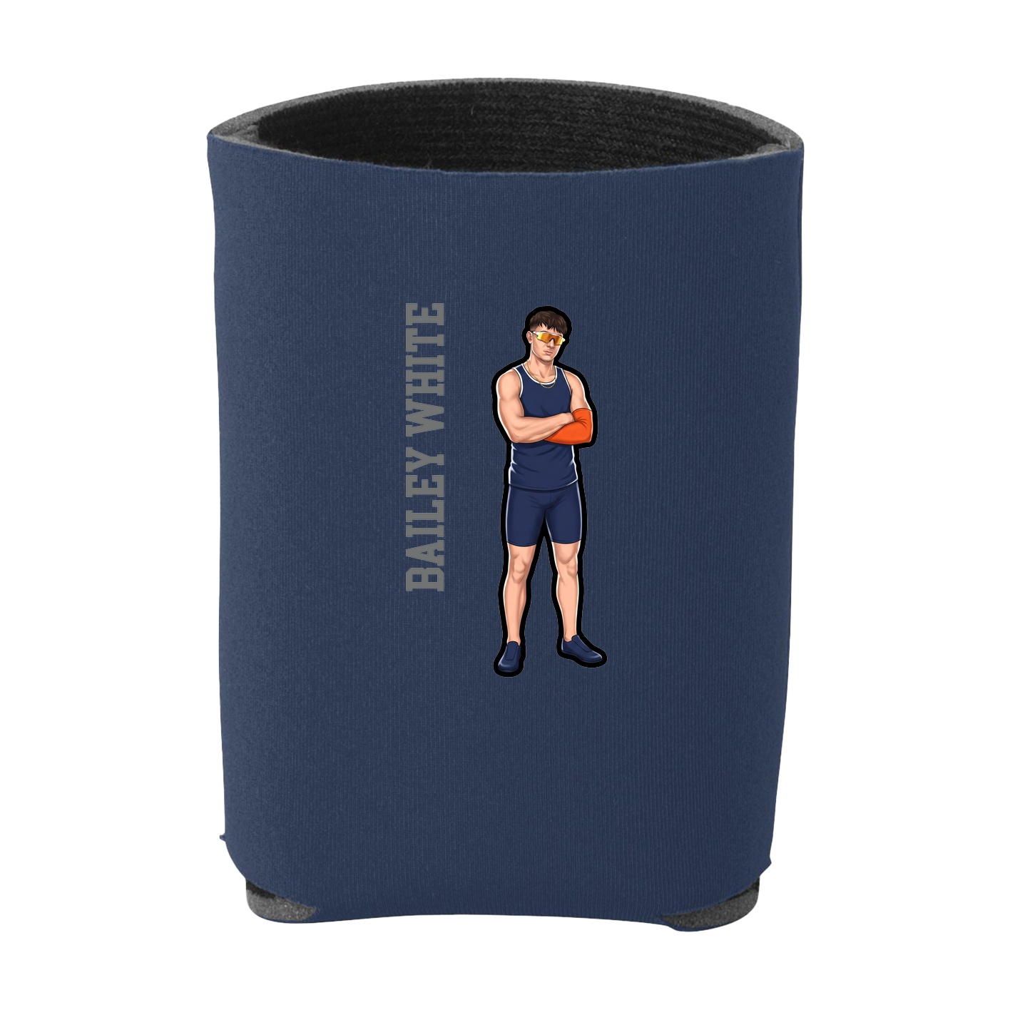 Can Holder — Name Vertical in Navy