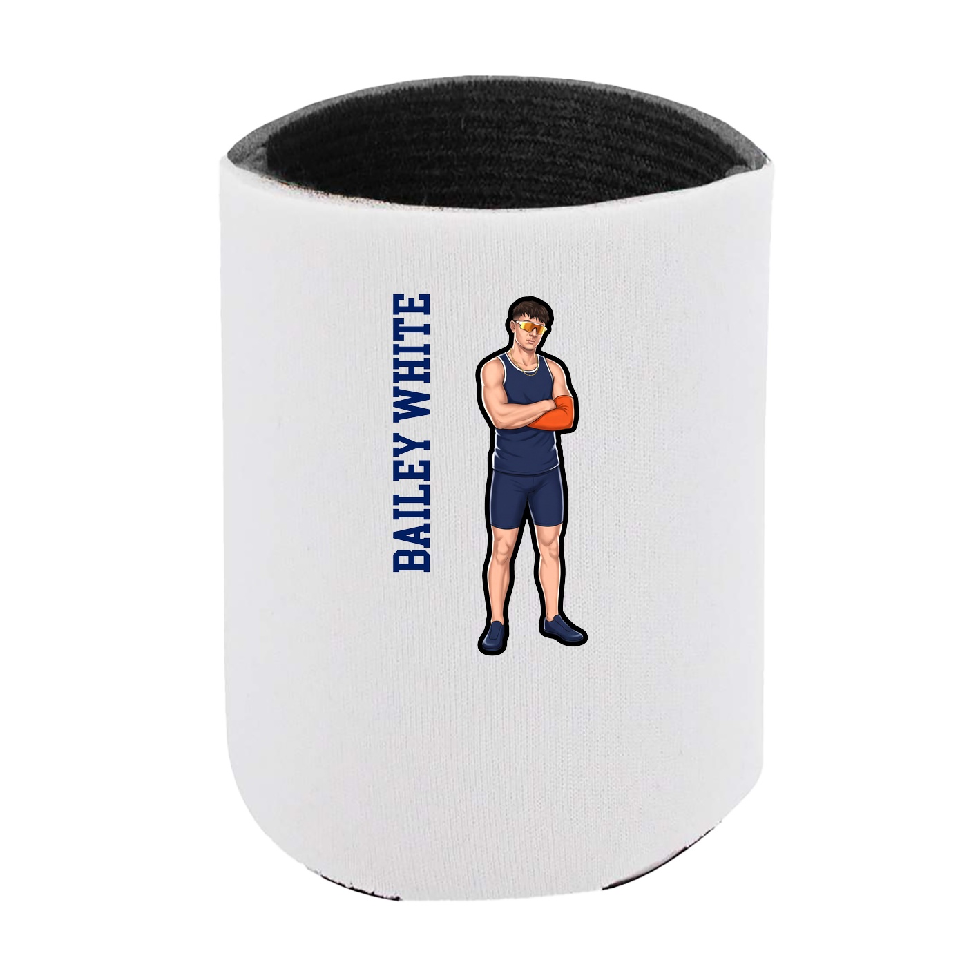 Can Holder — Name Vertical in White