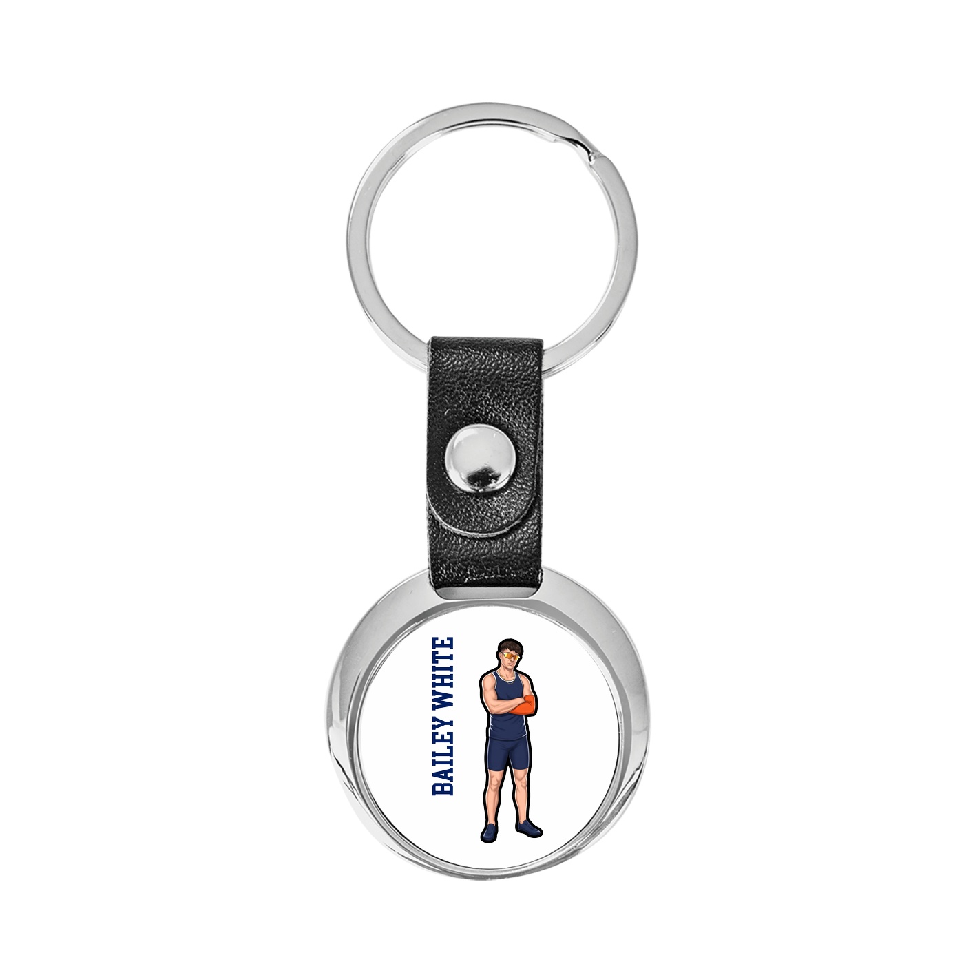 Key Chain — Name Vertical in Classic